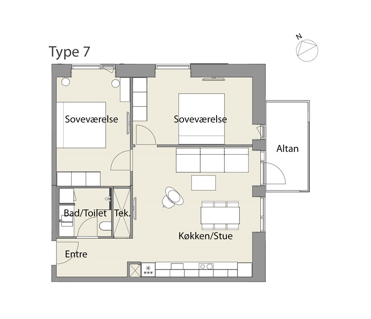 3 værelser