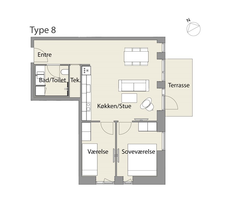 3 værelser